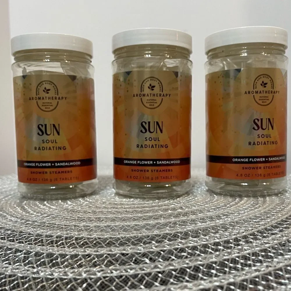 BBW Sun Soul Radiating Aromatherapy Shower Steamers Set of 3 NWT